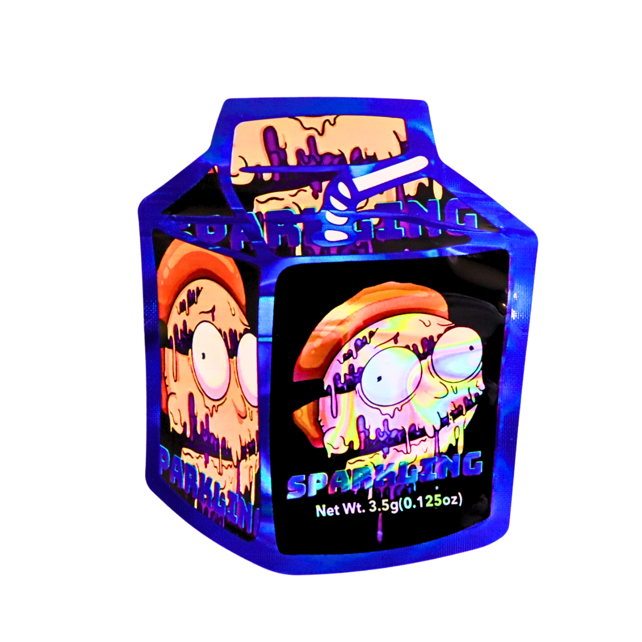 HOLOGRAPHIC MYLAR 3.5G BAGS 50CT SPARKLING DESIGN